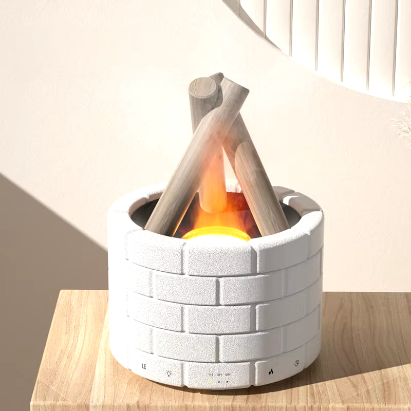 USB Flame Light Humidifier & Essential Oil Diffuser – Soothing Mist with a Cozy Bonfire Glow
